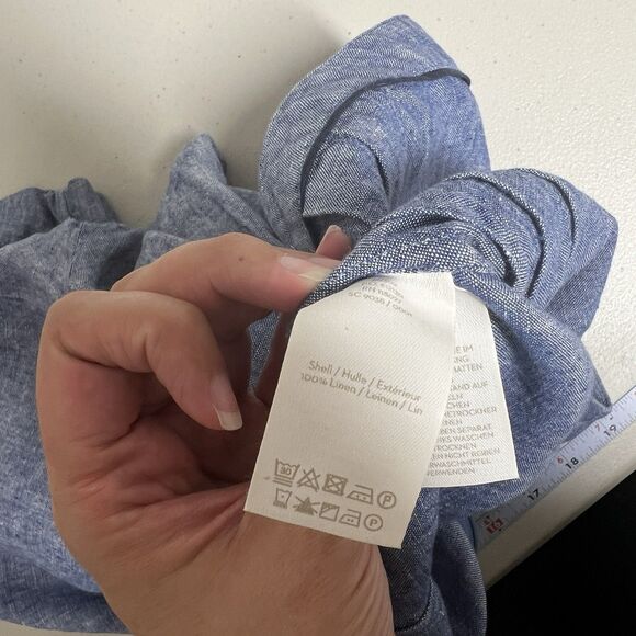 Boden 100% Linen Chambray Shorts Women’s 8 Blue Pleated Front High Rise A-Line - Picture 5 of 9